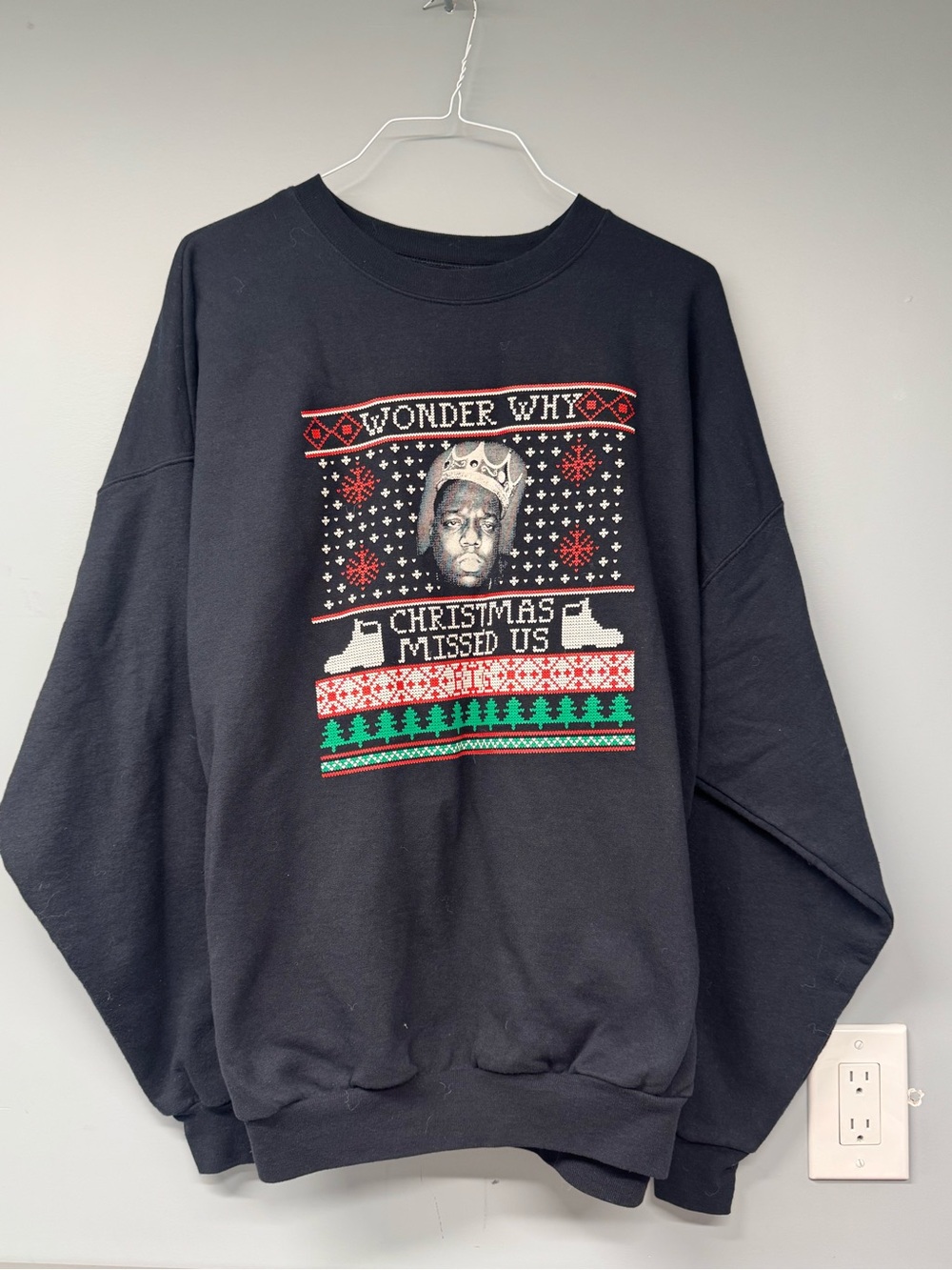 The Notorious B.I.G. Christmas Sweatshirt 2XL